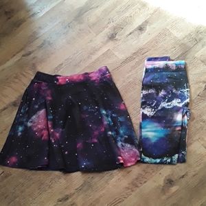 Galaxy Skirt with Bonus Leggings